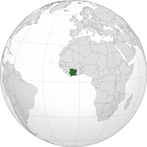 Location of Ivory Coast