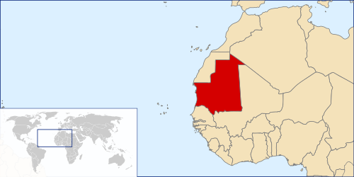 Location of Mauritania