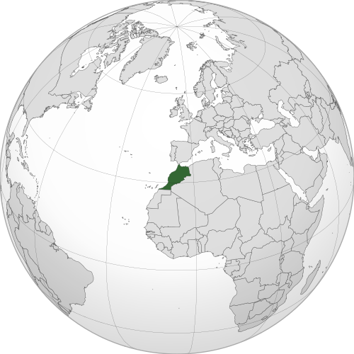 Location of Morocco
