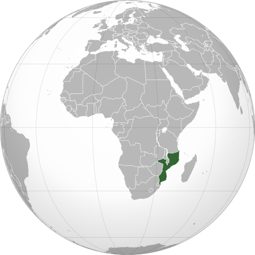 Location of Mozambique