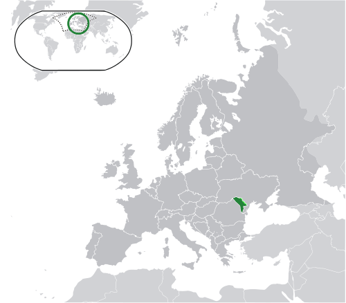 Location of Moldova