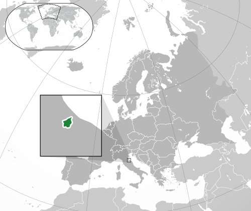 Location of San Marino
