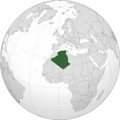 Location of Algeria