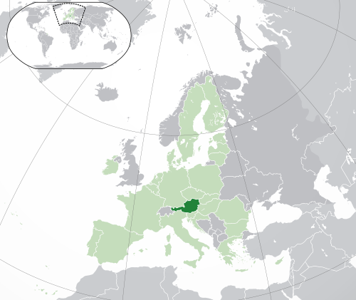 Location of Austria