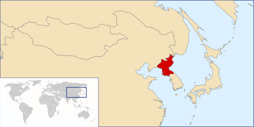 Location of North Korea