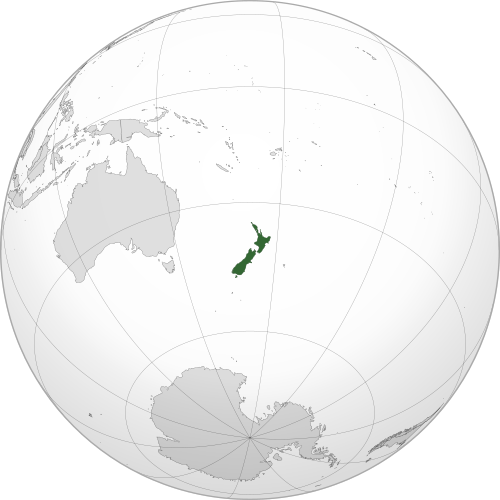 Location of New Zealand