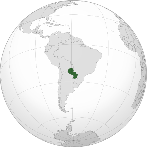 Location of Paraguay
