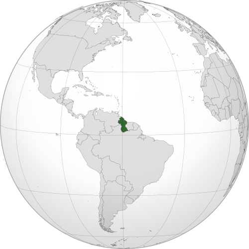 Location of Guyana