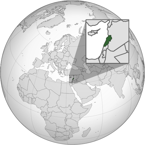 Location of Lebanon