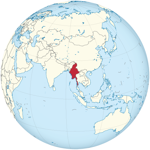 Location of Myanmar