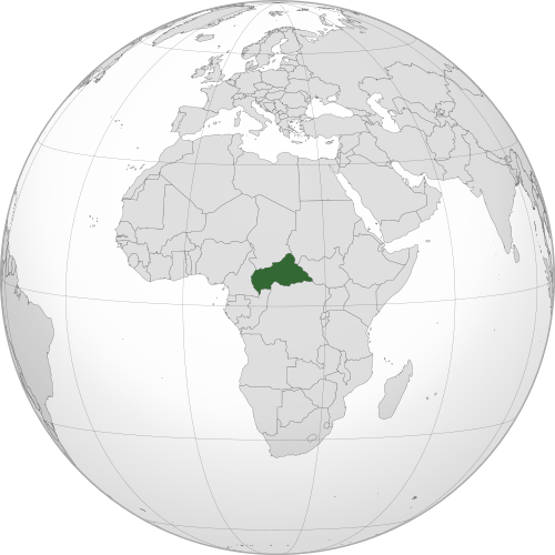 Location of Central African Republic