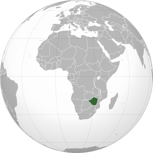 Location of Zimbabwe