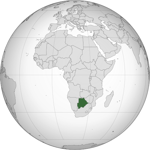 Location of Botswana