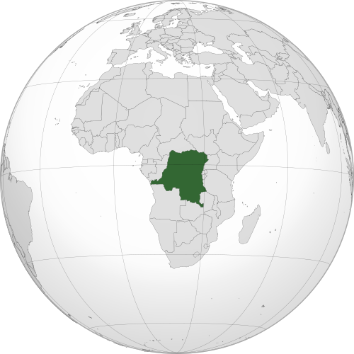 Location of Democratic Republic of the Congo